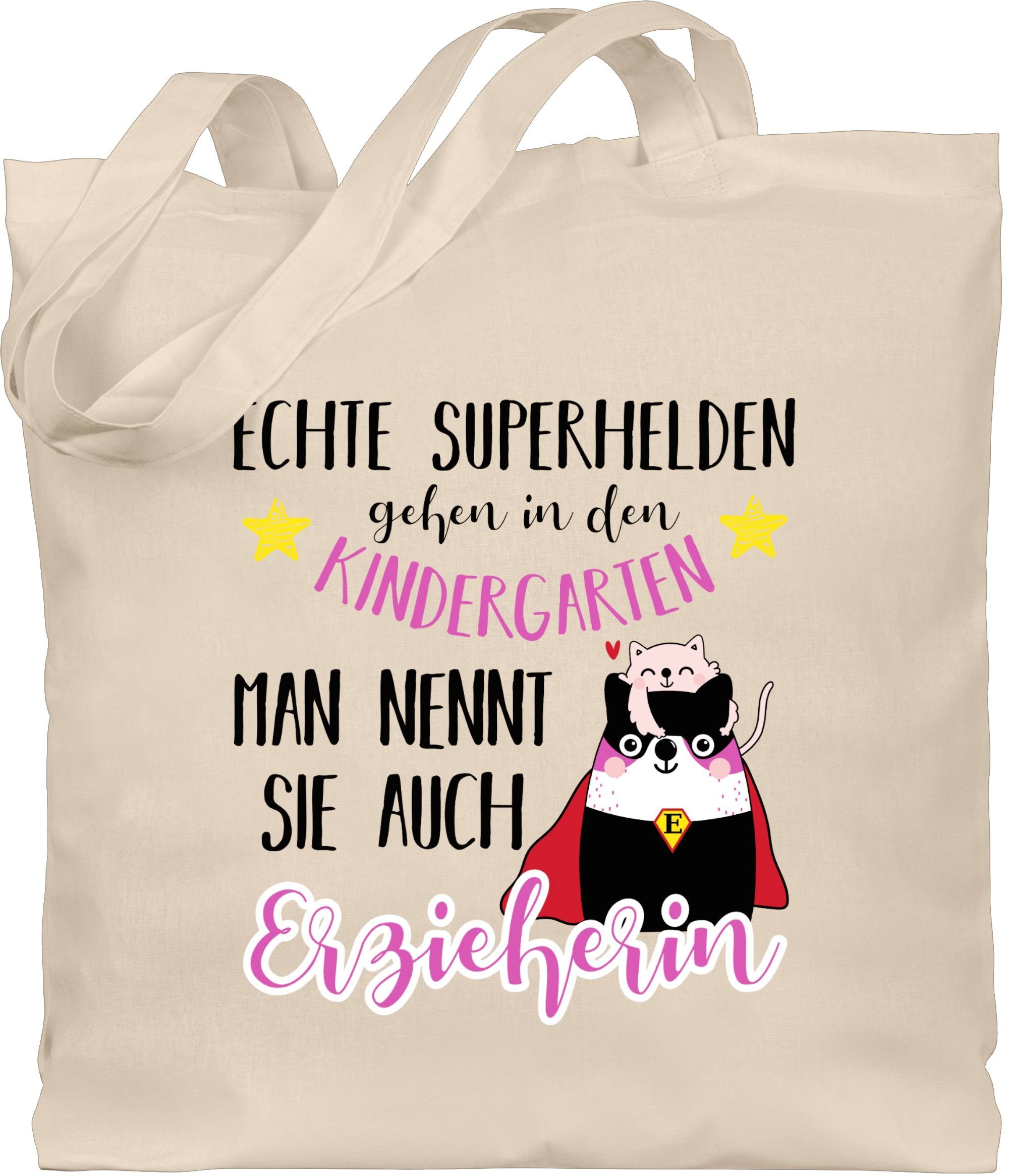 Erzieher Tasse Mit Spruch - "Echte Superhelden Gehen In Den Kindergarten" | Rundherum Bedruckt, 340ml, Spülmaschinenfest